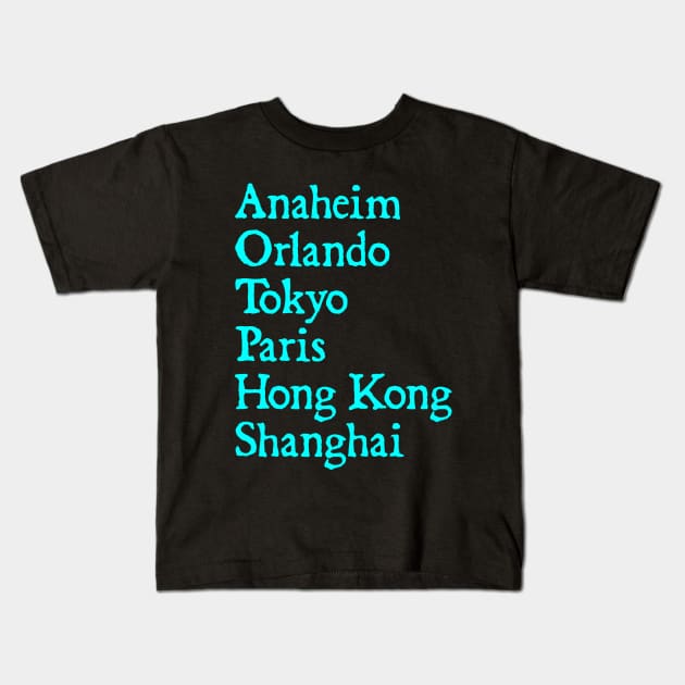 6 Magical Cities Kids T-Shirt by  hal mafhoum?